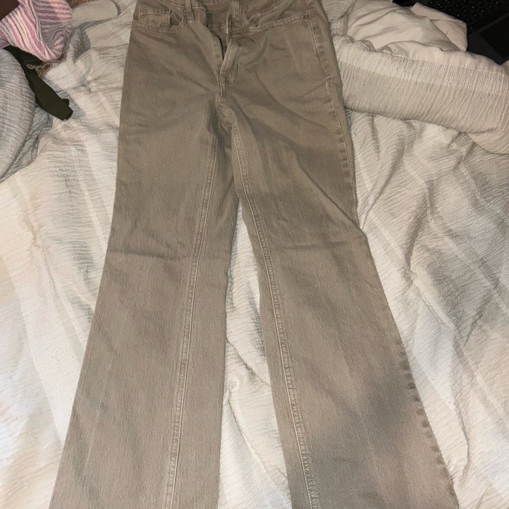 PacSun Women's Beige Flare Jeans